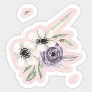 Vintage Floral Pattern Watercolor Sticker